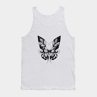 Butterfly Wild Animal Nature Illustration Art Tattoo Tank Top